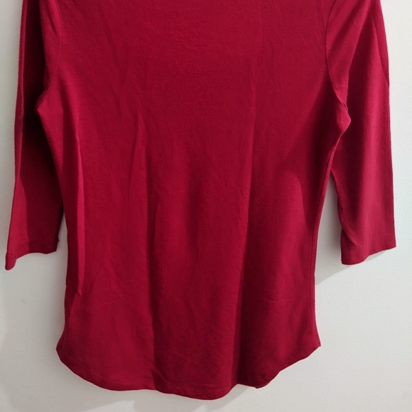 🎁 Plain red basic baseball tee - Picture 2 of 3